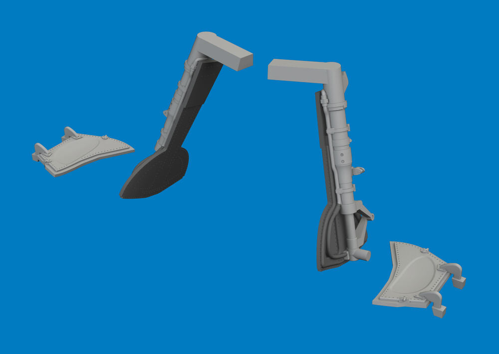 Bf 109K-4 undercarriage legs PRINT for Eduard