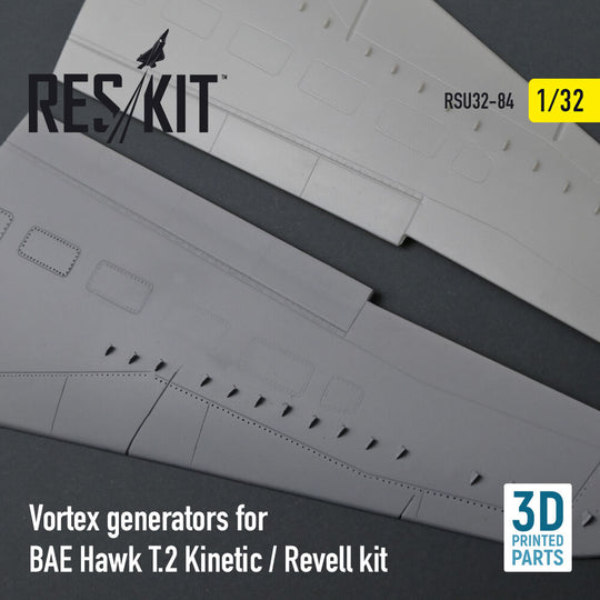Vortex generators for BAE Hawk T.2 Kinetic / Revell kit (3D Printed)