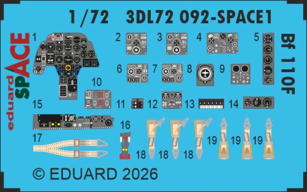 Bf 110F SPACE 1/72 for Eduard