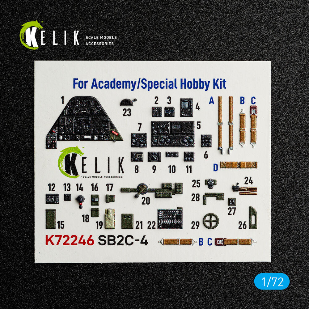 SB2C-4 - interior 3D decals for Academy / Special Hobby