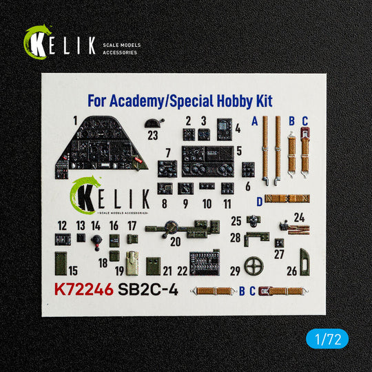 SB2C-4 - interior 3D decals for Academy / Special Hobby