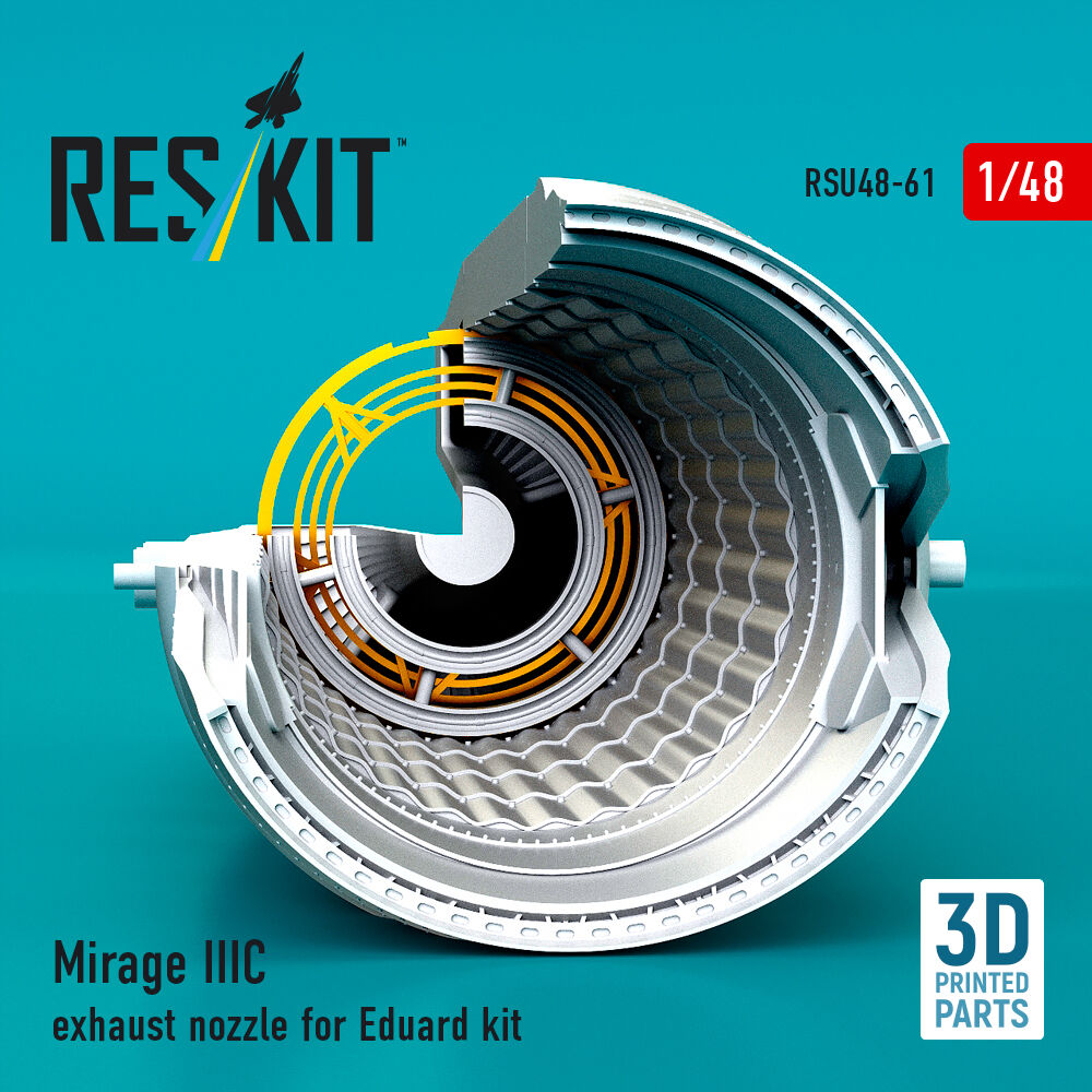 Mirage IIIC exhaust nozzle for Eduard kit (3D Printed)