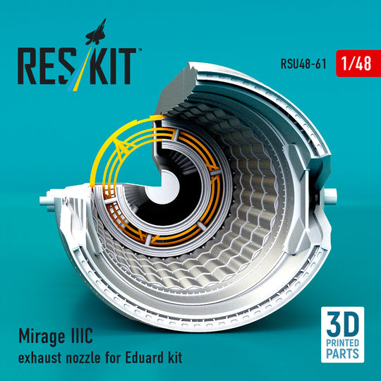 Mirage IIIC exhaust nozzle for Eduard kit (3D Printed)