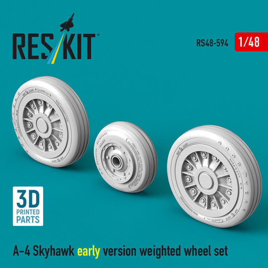 A-4 Skyhawk early version weighted wheel set (3D Printed)