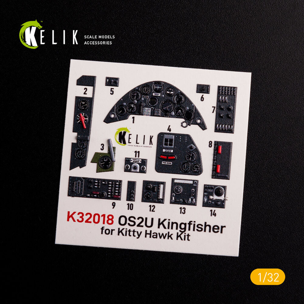 OS2U Kingfisher - Interior 3D Decal for Kitty Hawk/Zimi models kit