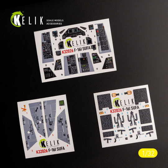 F-16I Sufa - interior 3D decals for Academy kit