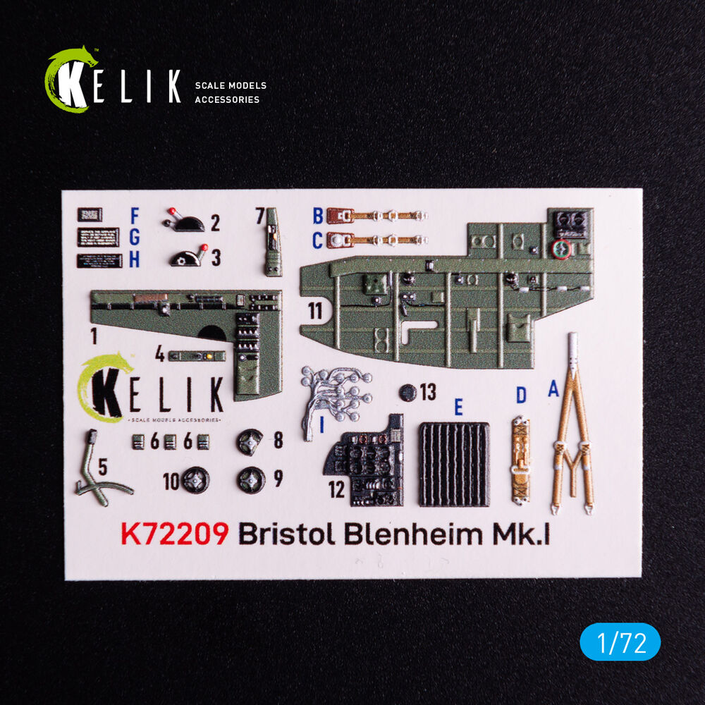 Bristol Bleninheim Mk.1 - interior 3D decals for Airfix kit