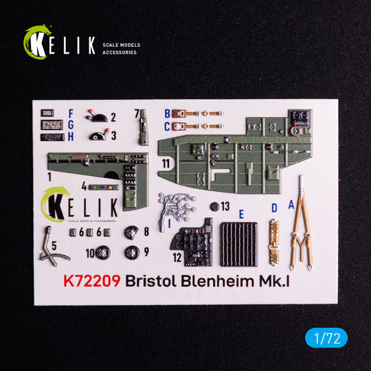 Bristol Bleninheim Mk.1 - interior 3D decals for Airfix kit