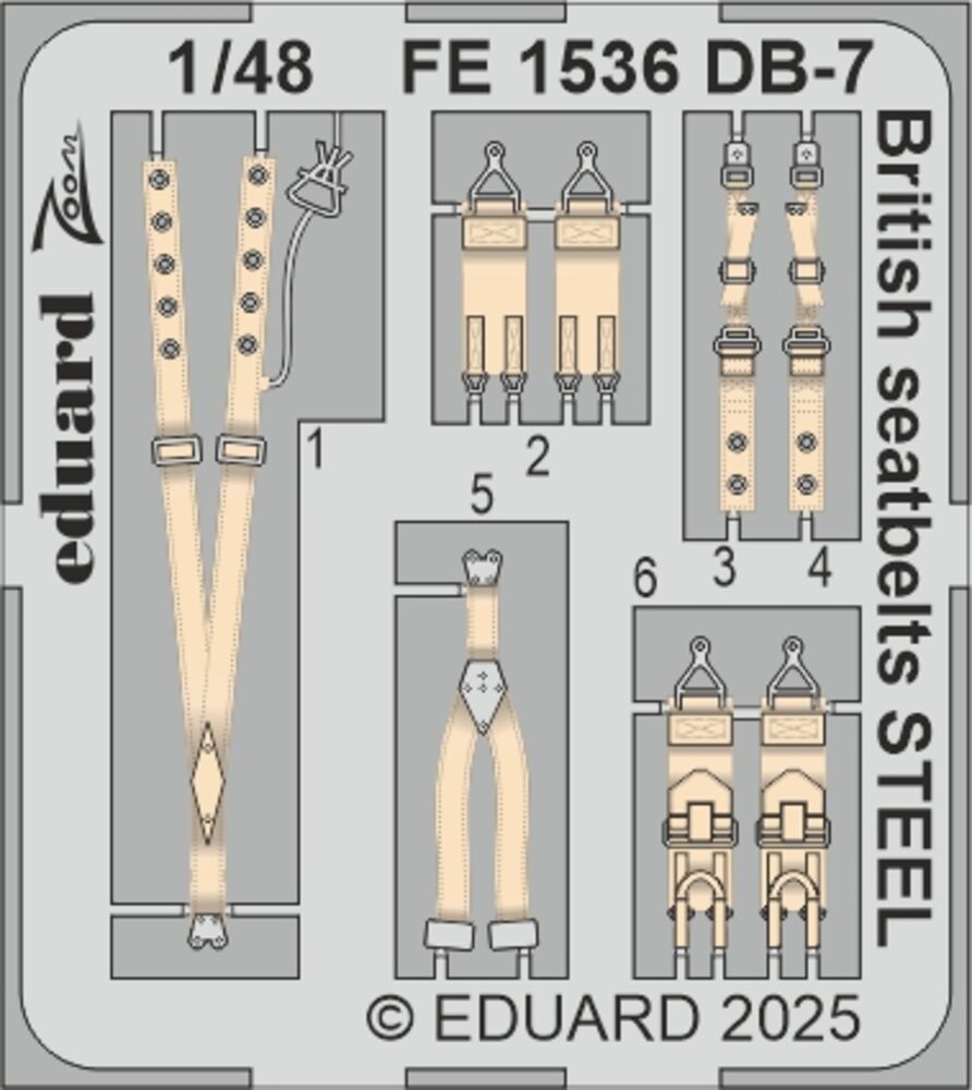 DB-7 Boston III British seatbelts STEEL  HKM
