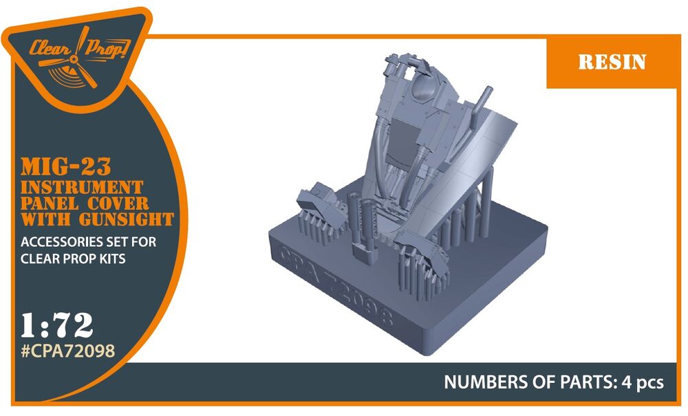 MiG-23 Instrument panel cover with gunsight for CP kits