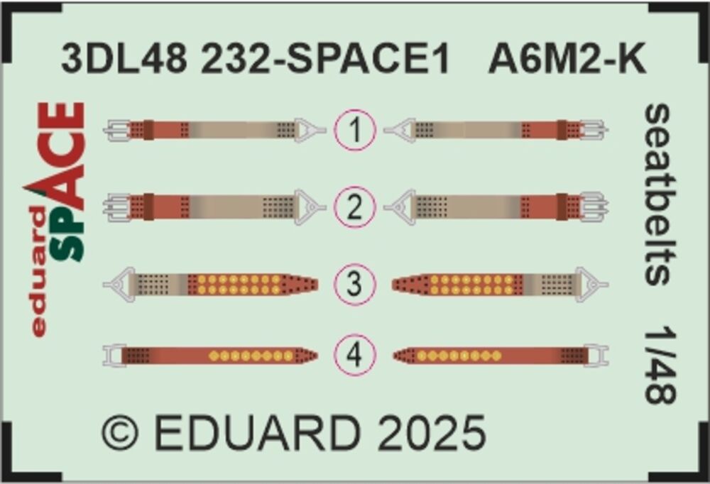 A6M-2K seatbelts SPACE  EDUARD
