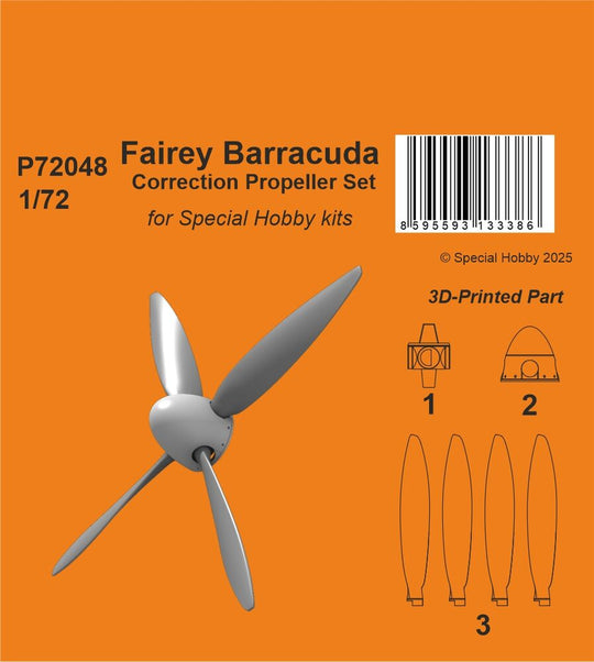Fairey Barracuda Correction Propeller Set for Special Hobby