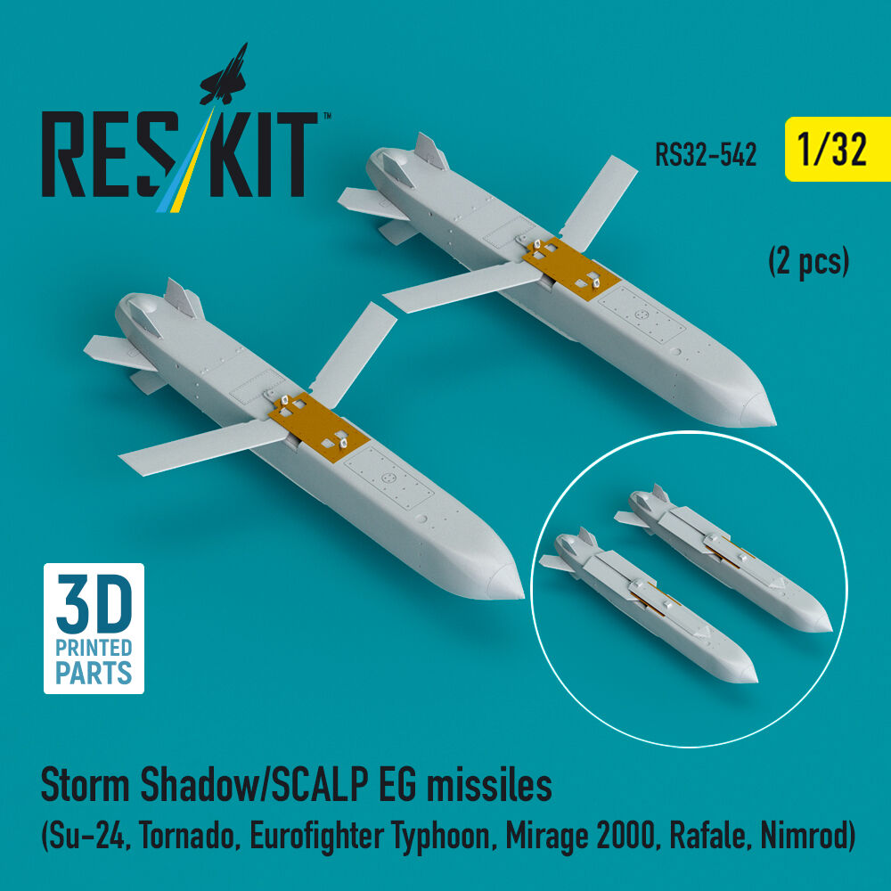 Storm Shadow/SCALP EG missiles (2 pcs) (Su-24, Tornado, Eurofighter Typhoon, Mirage 2000, Rafale, Nimrod) (3D Printed)