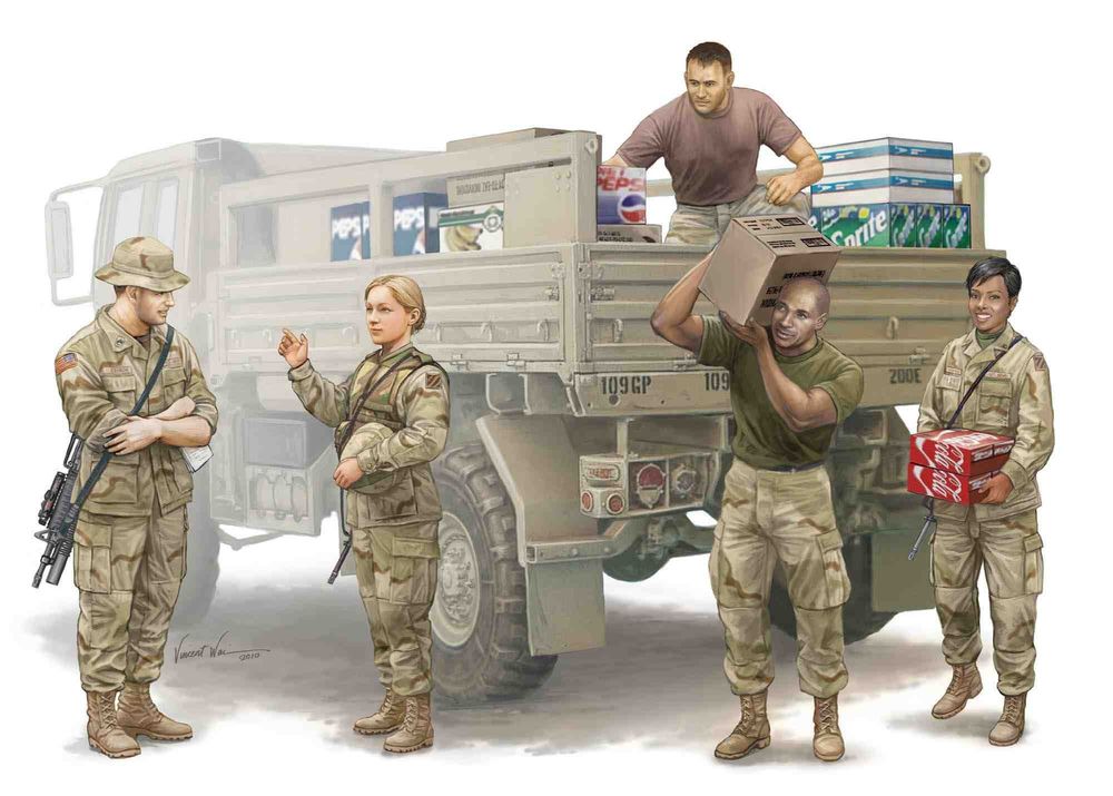 Modern U.S. soldiers - Logistics Supply