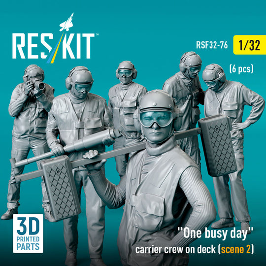One busy day carrier crew on deck (scene 2) (6 pcs) (3D Printed)