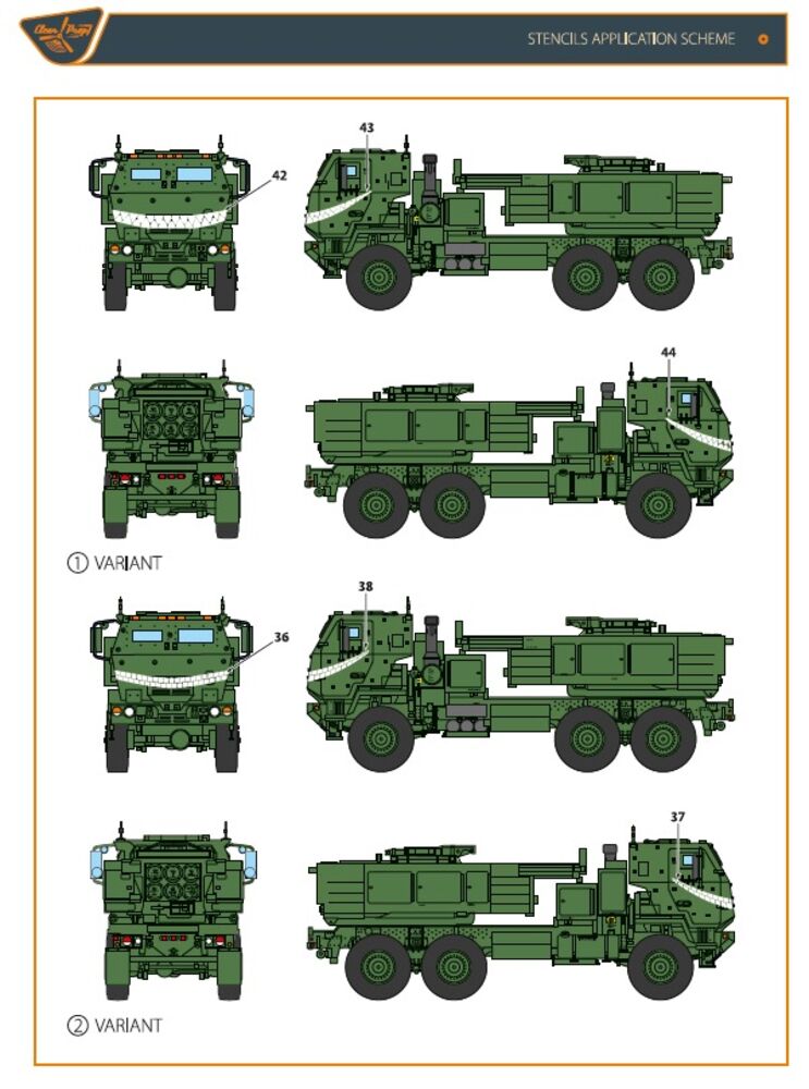 M142 Himars in Ukrainian Armed Forces decal set for Trumpeter, Foreart kits
