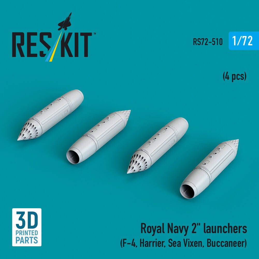 Royal Navy 2 launchers (4 pcs) (F-4, Harrier, Sea Vixen, Buccaneer) (3D Printed)