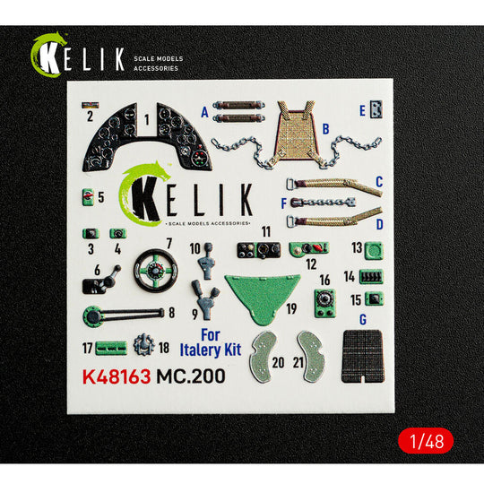 MC.200 - interior 3D decals for Italeri kit