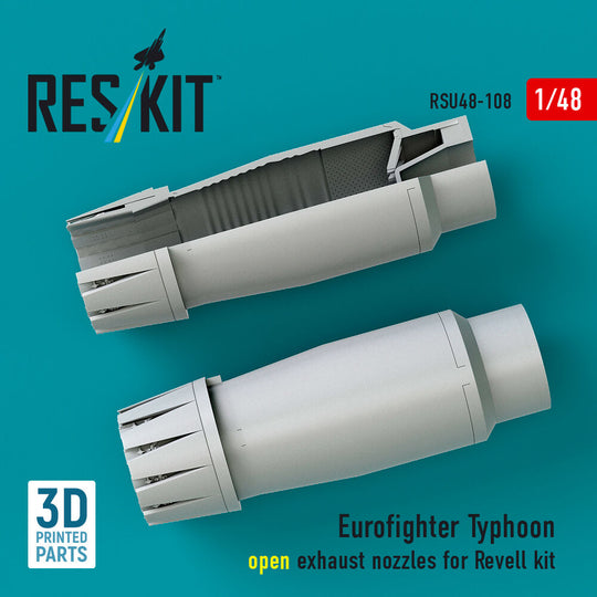 Eurofighter Typhoon open exhaust nozzles for Revell kit (3D Printed)