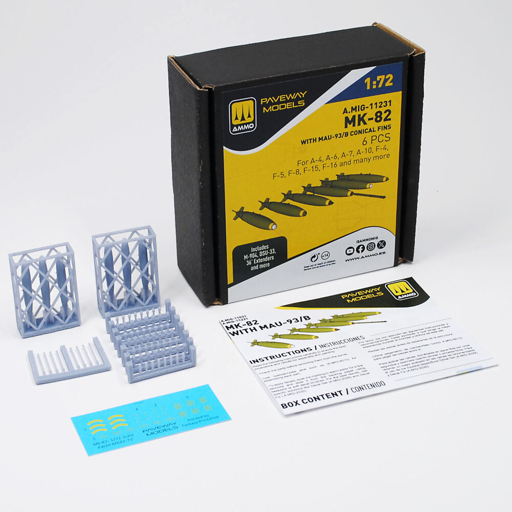 MK-82 with MAU-93/B conical fin (6 pcs)