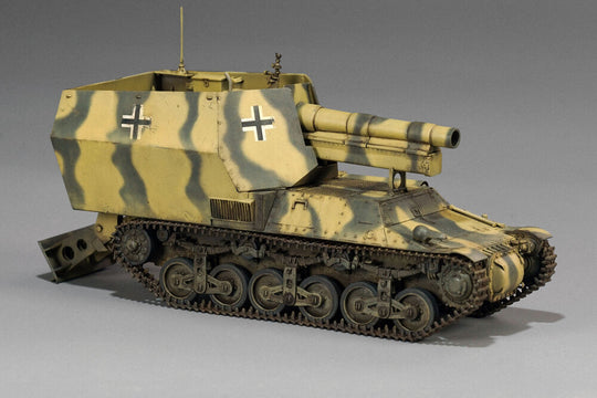 15 cm sFH 13/1 (Sf)auf Gw Lrs.(f )Sd.Kfz.135/1 with German 50 Ton Type SSy45 Flatcar Schwerer Platformwagen [3 in 1]