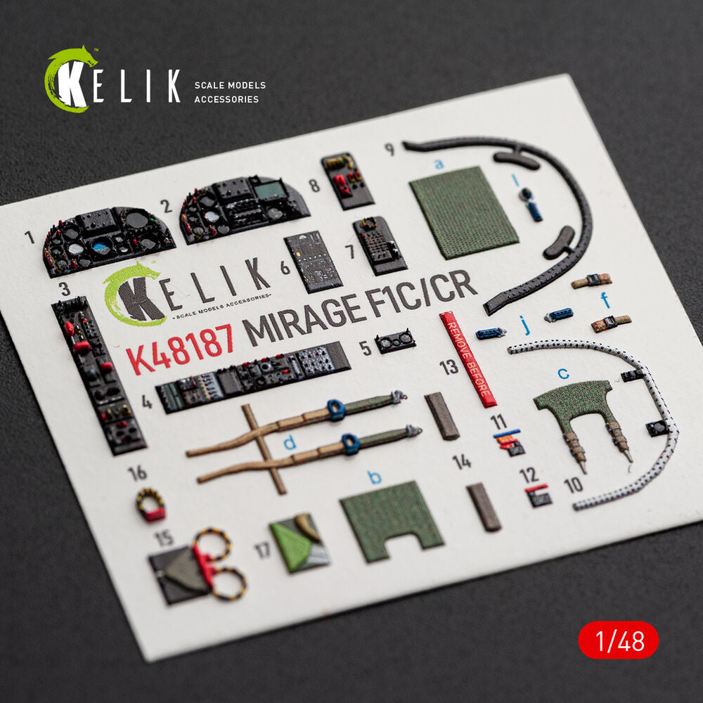 Mirage F1C/CR - interior 3D decals for Italeri