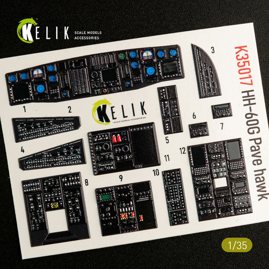 HH-60G Pave Hawk interior 3D decals for Kitty Hawk / Zimimodel kit