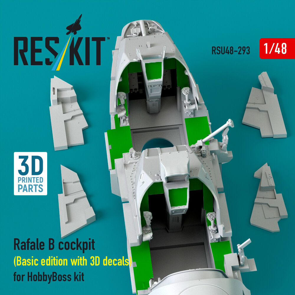 Rafale B cockpit (Basic edition with 3D decals) for HobbyBoss kit (3D Printed)