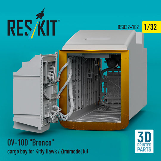 OV-10D Bronco cargo bay for Kitty Hawk/Zimimodel kit (3D Printed)