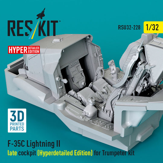 F-35C Lightning II late cockpit (Hyperdetailed Edition) for Trumpeter kit (3D Printed)