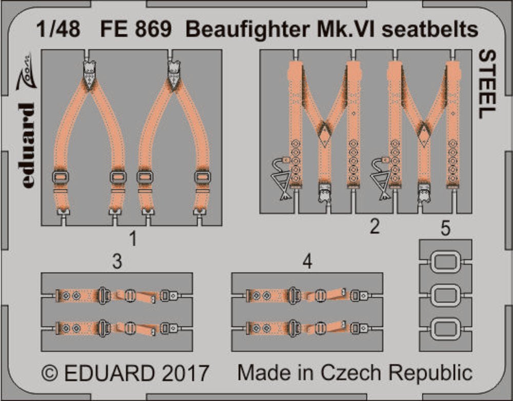 Beaufighter Mk.VI seatbelts STEEL f.Tami