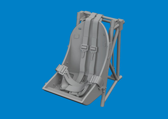 F4U-2 seat w/ integral belts PRINT