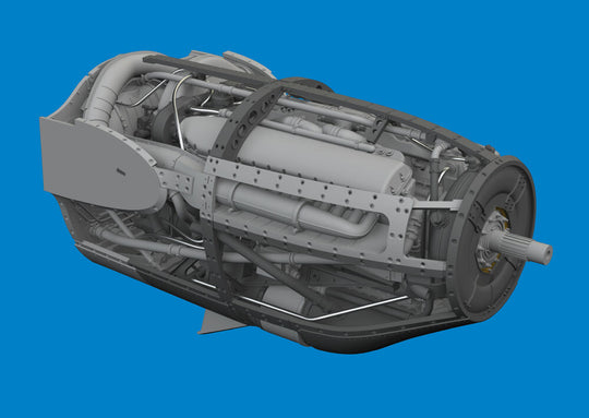 P-38F/G left engine PRINT