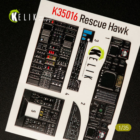 HH-60H Rescue Hawk interior 3D decals for Kitty Hawk / Zimimodel kit