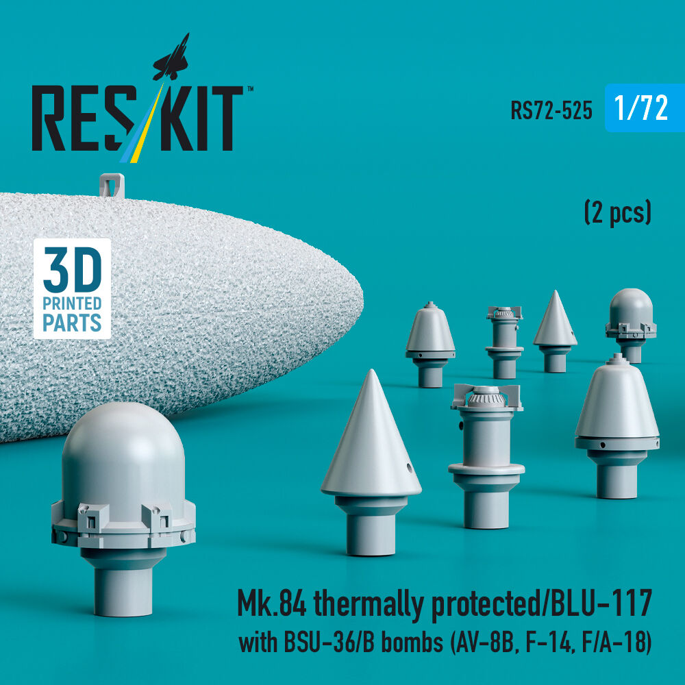 Mk.84 thermally protected/BLU-117 with BSU-36/B bombs (2 pcs) (AV-8B, F-14, F/A-18) (3D Printed)