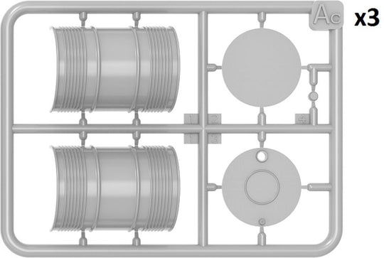 Fuel & Oil Drums 1930-50's Set 2