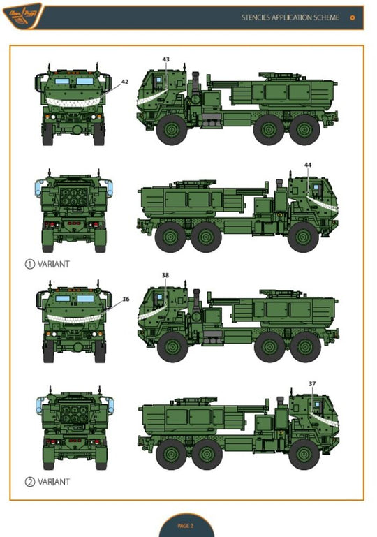 M142 Himars in Ukrainian Armed Forces decal set for Foreart, Meng, Dragon kits