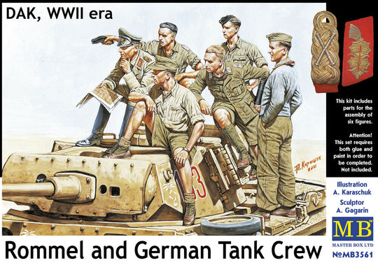 Rommel & German tank crew, DAK, WWII era