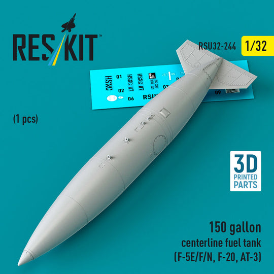 150 gallon centerline fuel tank (F-5E/F/N, F-20, AT-3) (1 pcs) (3D Printed)