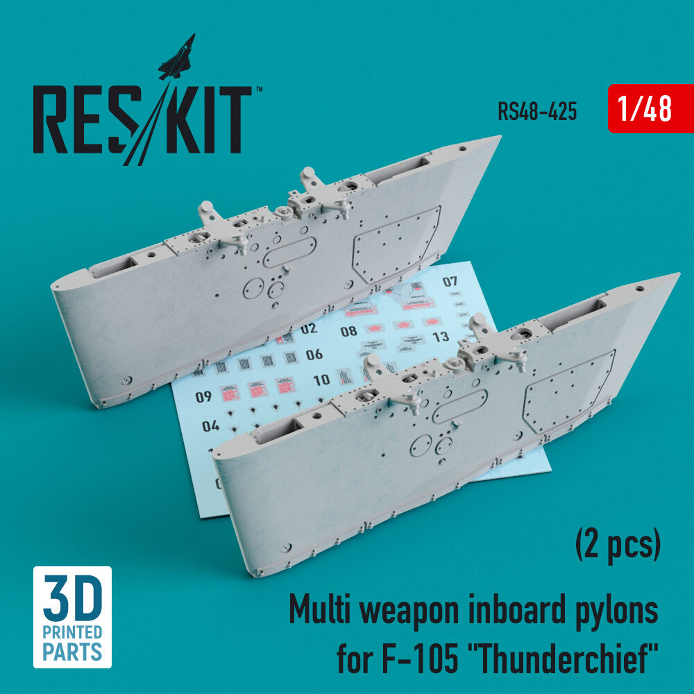 Multi weapon inboard pylons for F-105 Thunderchief (2 pcs) (3D Printed)