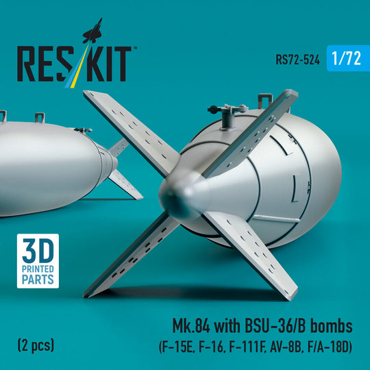 Mk.84 with BSU-36/B bombs (2 pcs) (F-15E, F-16, F-111F, AV-8B, F/A-18D) (3D Printed)