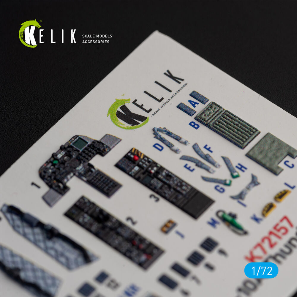 OA-10A Thunderbolt - interior 3D decals for Italeri kit