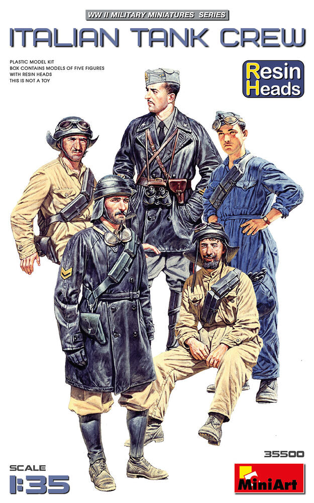 Italian Tank Crew. Resin Heads