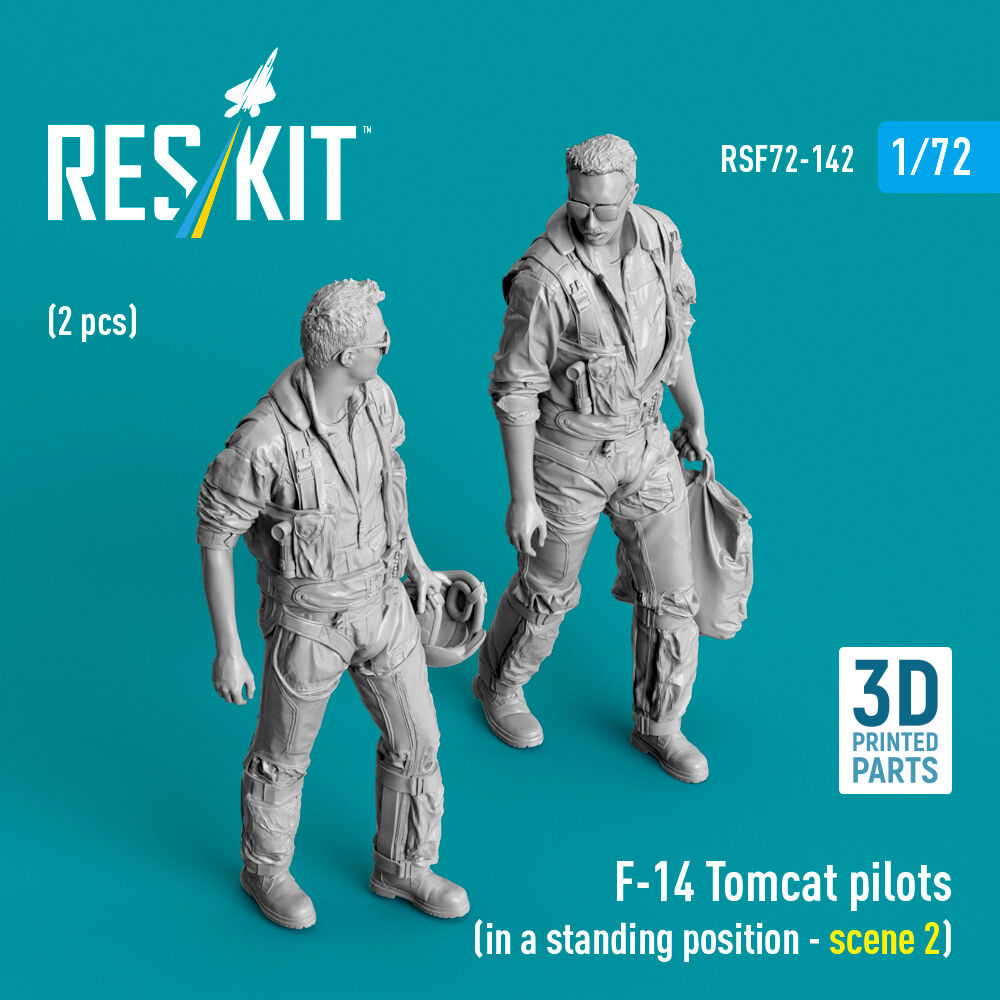 F-14 Tomcat pilots (in a standing position - scene 2) (2 pcs) (3D Printed)