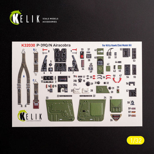 P-39Q/N - interior 3D decals for Kitty Hawk/Zimi models kit