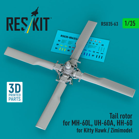 Tail rotor for MH-60L, UH-60A, HH-60 for Kitty Hawk / Zimimodel (3D Printed)