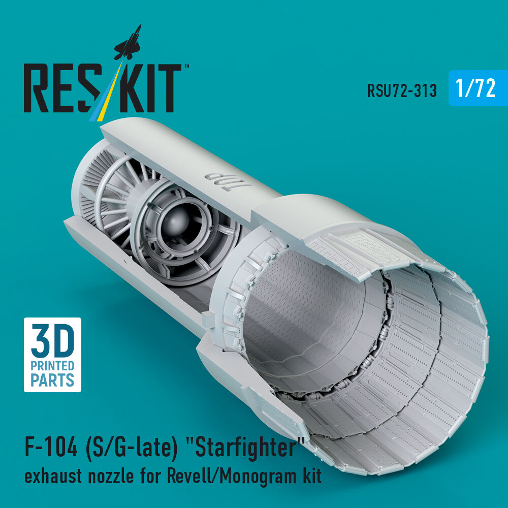 F-104 (S/G-late) Starfighter exhaust nozzle for Revell/Monogram kit (3D Printed)