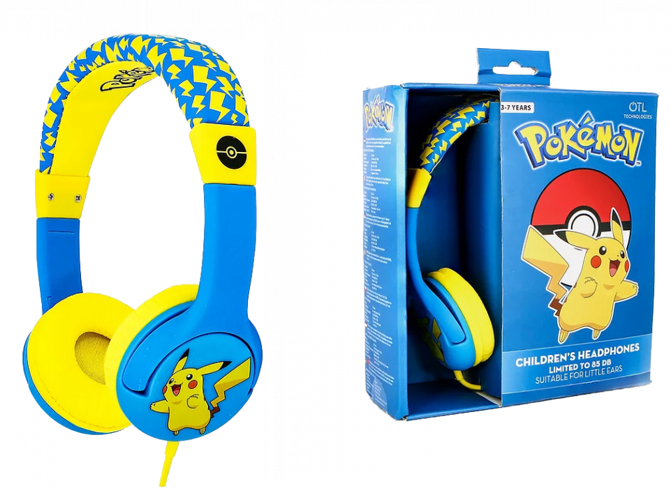 POKEMON - HeadPhones OTL 3-7 Kids 85db - Pikachu