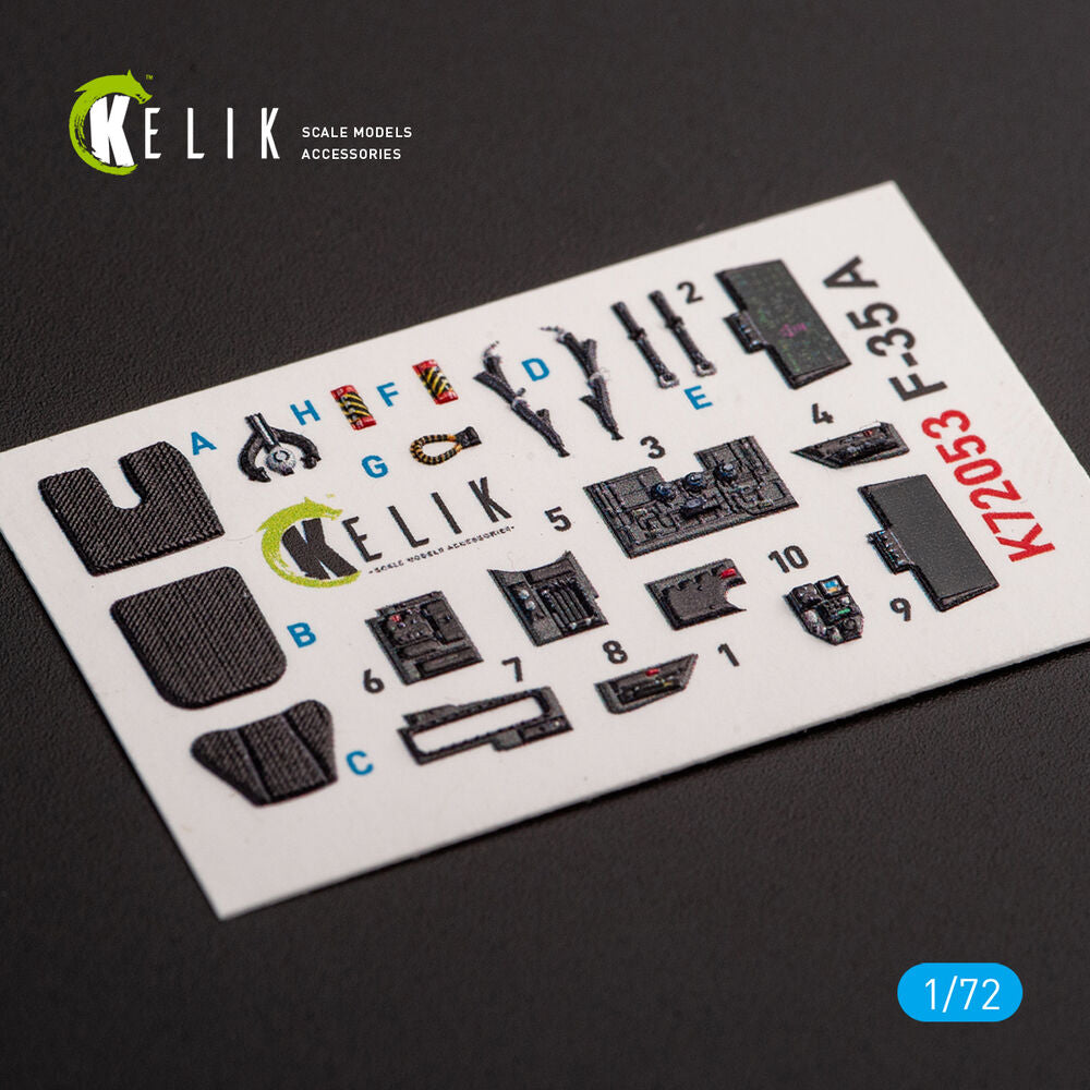 F-35A interior 3D decals for Tamiya kit