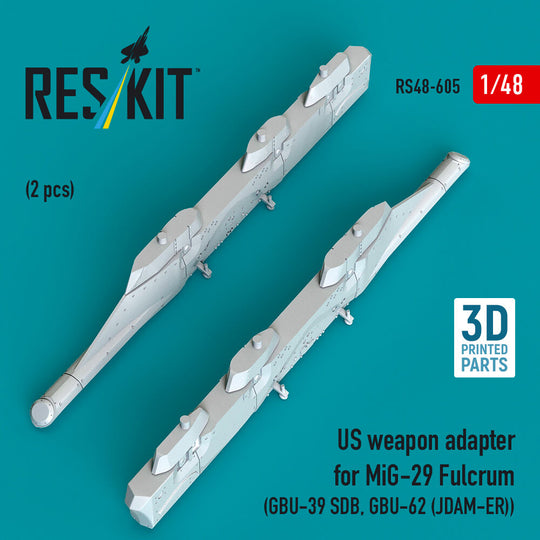 US weapon adapter for MiG-29 Fulcrum (2 pcs) (GBU-39 SDB, GBU-62 (JDAM-ER)) (3D Printed)